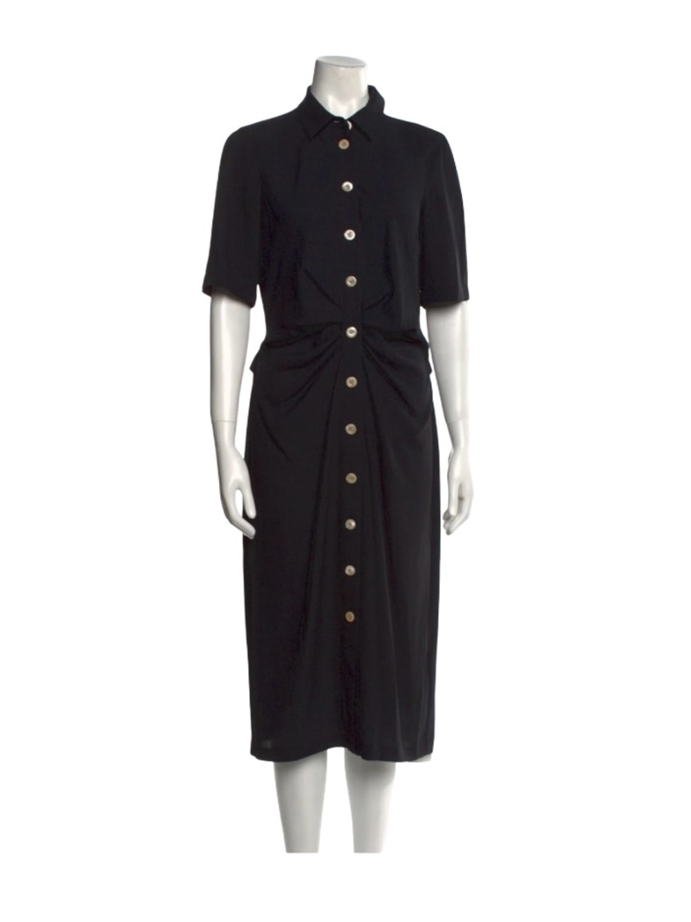 Kate Spade New York Black Midi Shirt Autumn Wedding Guest Dress – Size M (8)